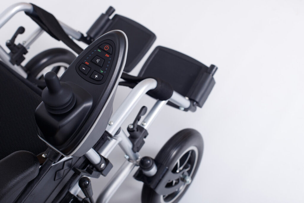 A black power wheelchair in El Paso.